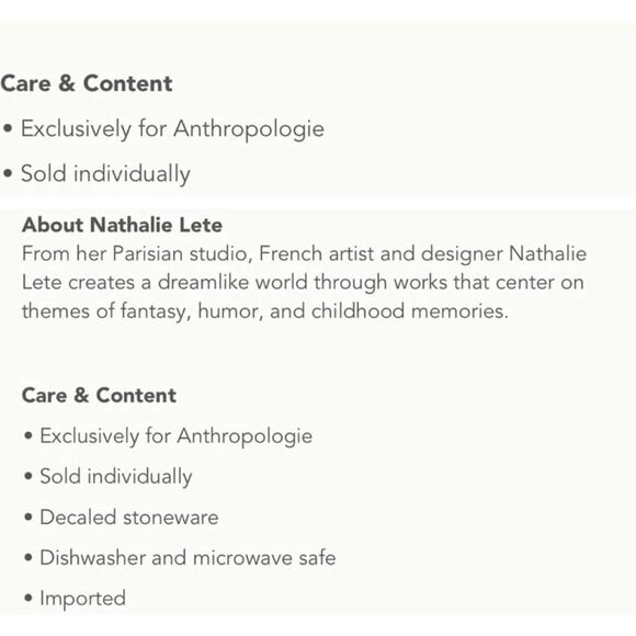 Anthropologie Nathalie Lete Tweleve Days of Christmas Desert Plates 12 - Picture 7 of 7